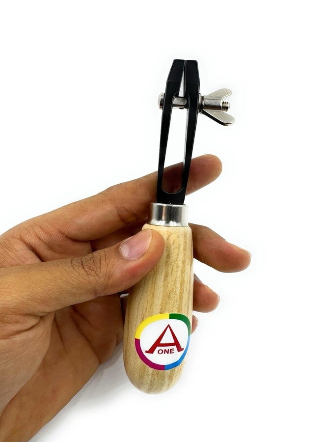 أون ملزمة يدوية مجوفة بمقبض خشبي لسحب الأسلاك وتثبيت الأشياء الصغيرة بإحكام مثل المجوهرات لتلميعها وصقلها وحفرها وبردها لصنع المجوهرات والساعات والنماذج والحرف اليدوية. - Image 3